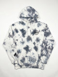 WHITE/BLACK TIE DYE HOODIE